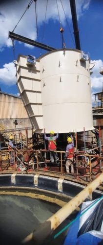 PT. OTE ENGINEERING INDONESIA -PT. SMELTING - Gresik East Java [Fabrication & Installation New Gypsum Reactor Tank]